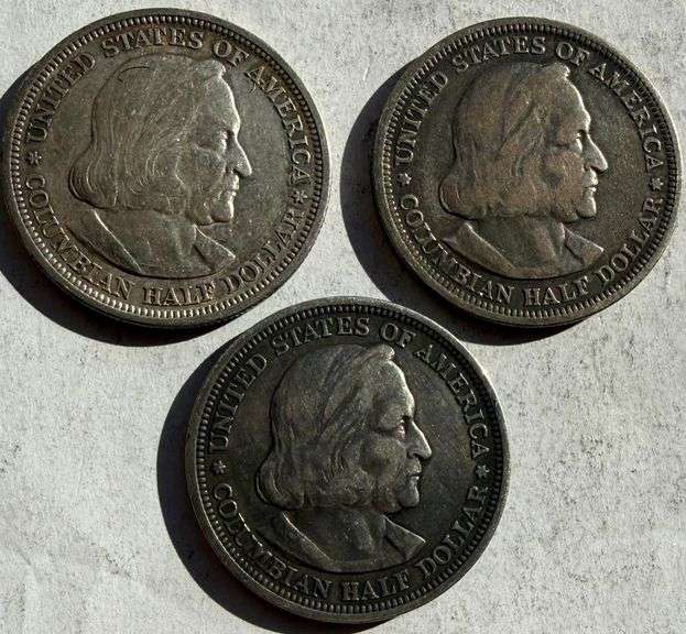 Three 1893 Columbian Exposition Comm Halves