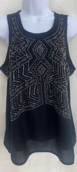 Sanctuary Sleeveless Top with Intricate Pattern