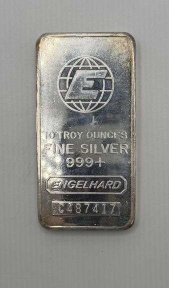 Collectible Engelhard 10 oz Silver Bar