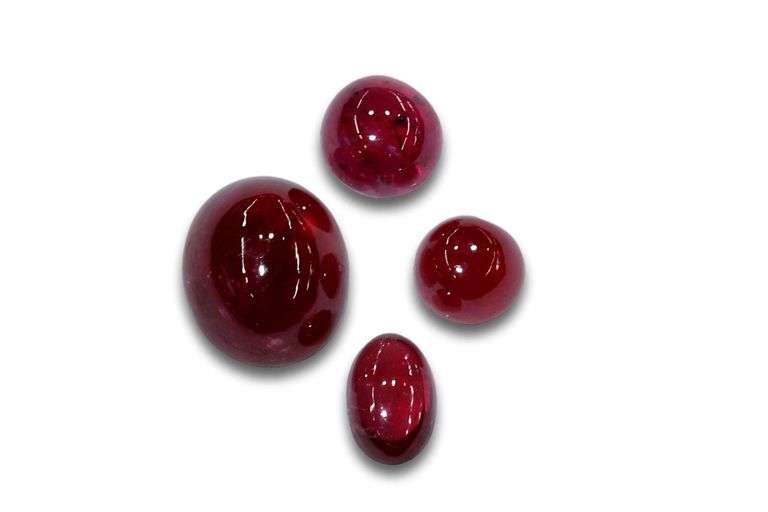Exceptionally Fine Natural Ruby Cabochons