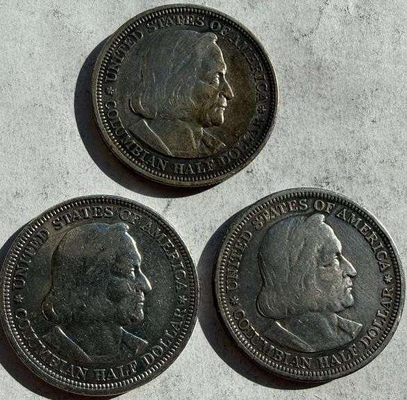 Three 1893 Columbian Exposition Comm Halves