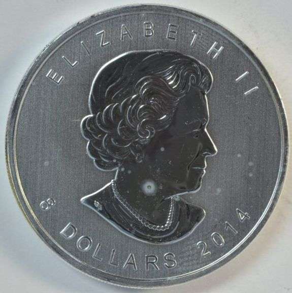 Superb Canada 2014 Arctic Fox Gem BU 1.5 oz pure Silver Coin