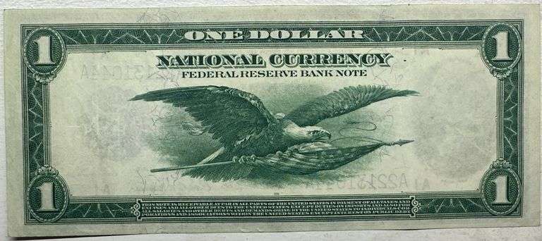 1902 $1 Plain Back National Bank Note – Enderam & Bosworth Bank, Massachusetts – Series of 1902
