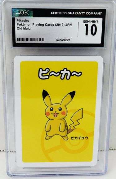 Pokémon Pikachu 2019 Old Maid Card, 10 Gem Mint