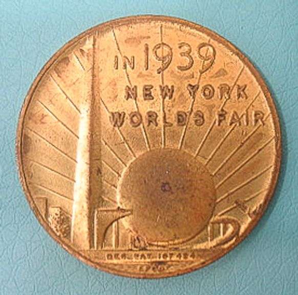 1939 NEW YORK WORLD'S  FAIR SOUVENIR MEDAL/TOKEN