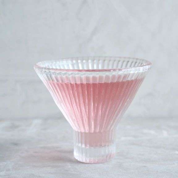 Pressed Clear Martini Glasses - Set of 4