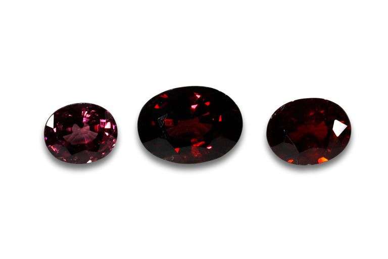 Exceptionally Fine Natural Rhodolite Garnet - Lot of 3