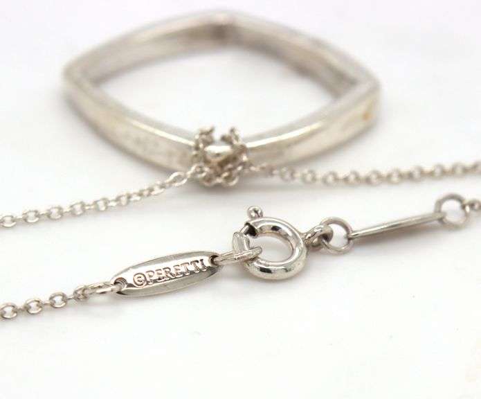 Tiffany & Co Frank Gehry square Torque necklace