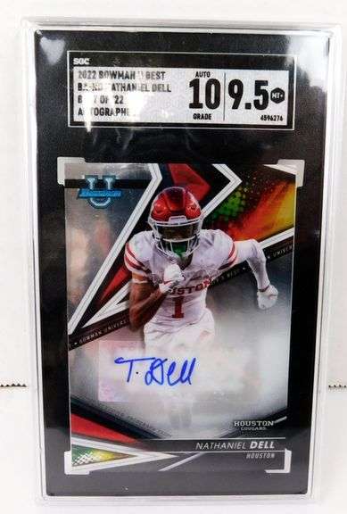 Nathaniel Dell Best of '22 Autographed Football Card, Graded