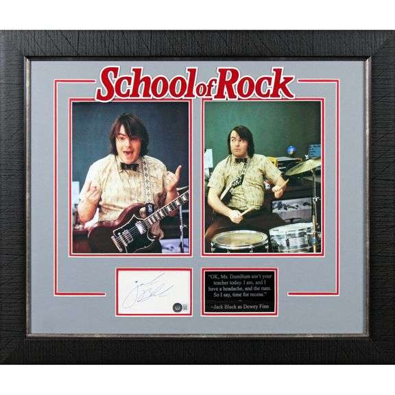 Jack Black Signed “School of Rock” Framed Display