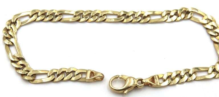 Italian 14kt Yellow gold Figaro bracelet