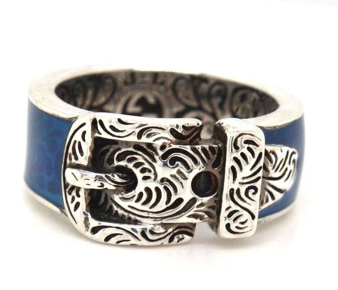 925 Sterling silver Gucci garden buckle belt cat ring