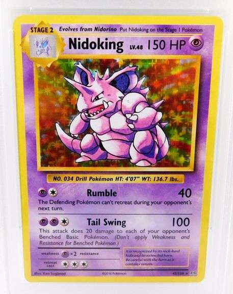 Pokémon 2016 Nidoking-Holo Evolutions Card, 8 NM-MT