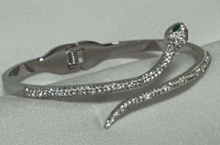 Stainless Steel Silver Color Snake  Bracelet