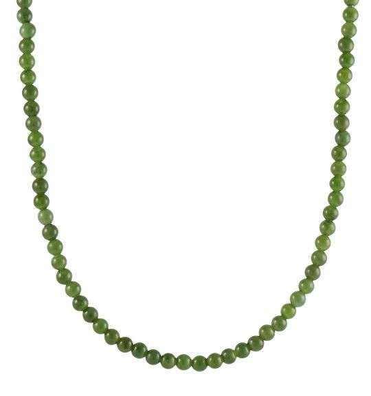 David Yurman Spiritual Beads Nephrite Jade Stranded Necklace in 18K
