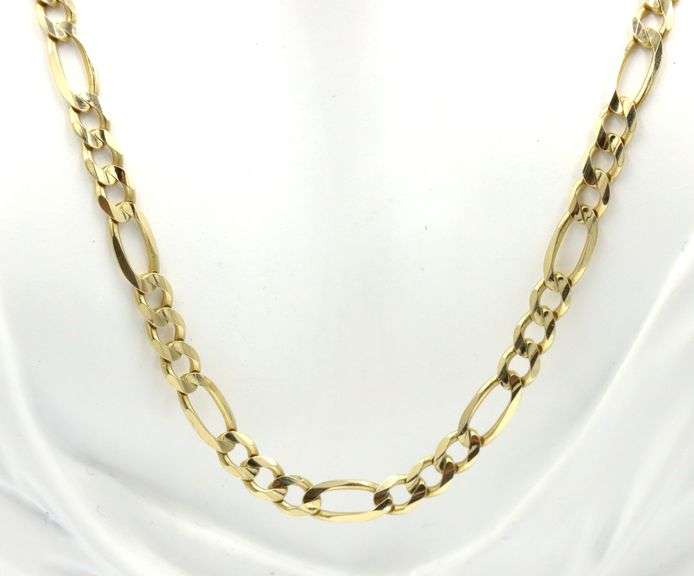 Always Popular 14K YG Figaro Necklace