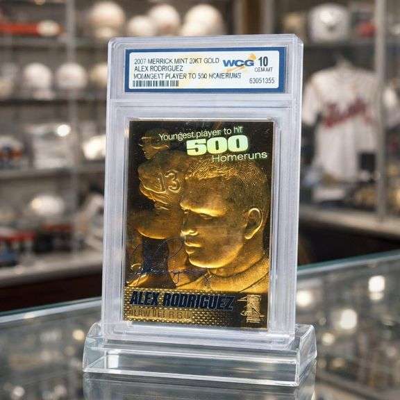 Alex Rodriguez 500 Home Runs 23KT Gold Sculpted Card