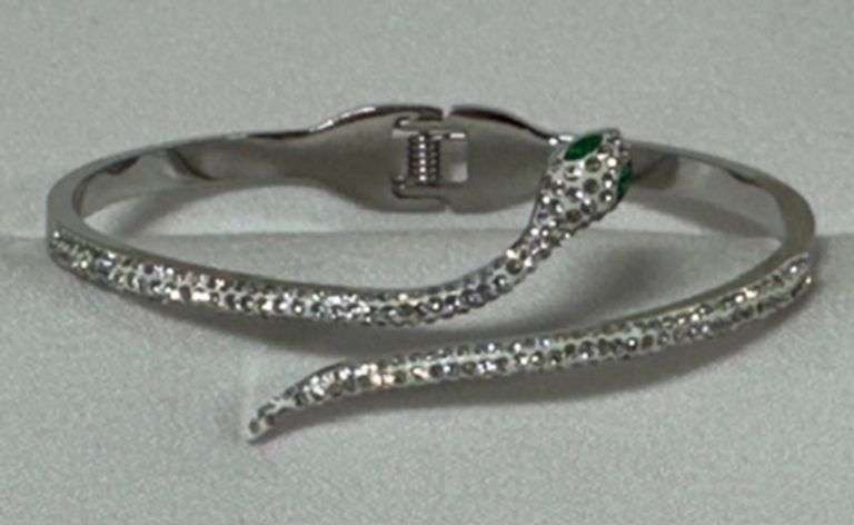 Stainless Steel Silver Color Snake  Bracelet