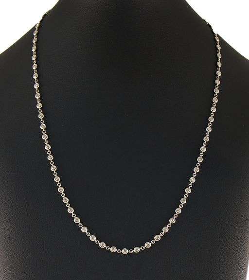 1.71ctw Round Diamond by the Yard Station Necklace in 14K