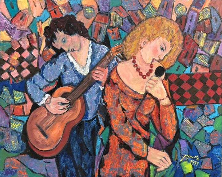 Intriguing Mixed-Media Original By Manor Shadian