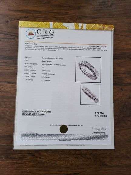 Timeless Design! 3.75 CTTW Lab Diamond Eternity Band