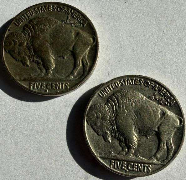 1935 D 1937 D Unc Buffalo Nickels