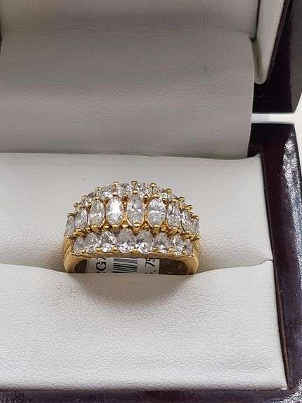 Diamond Cluster 18k Gold Ring