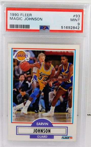 Magic Johnson 1990 Basketball Card, Mint 9