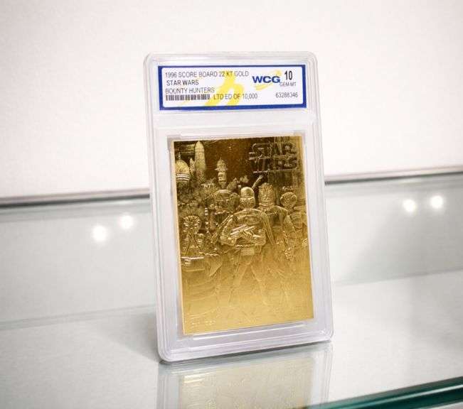 Star Wars 23KT Sculptured Limited Gold Card Mint 10