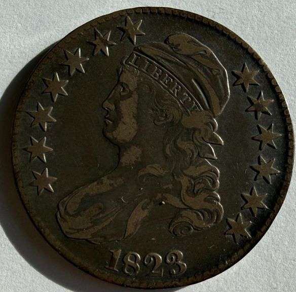 1823 Normal 3 Bust Half