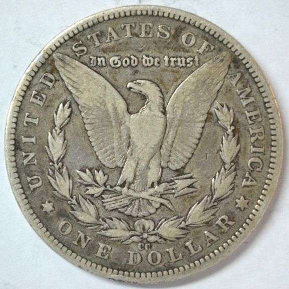 Sharp handsome 1890-CC Morgan Silver Dollar. Key date