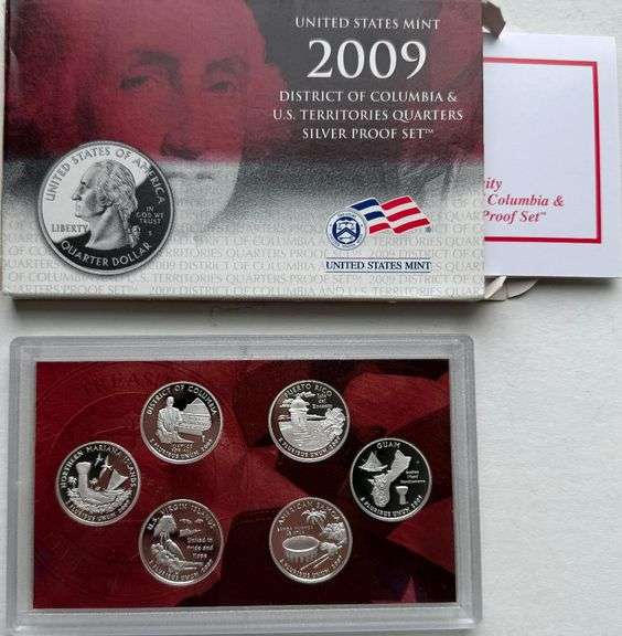 2009 Silver Quarters DC and Territories Proof Set.