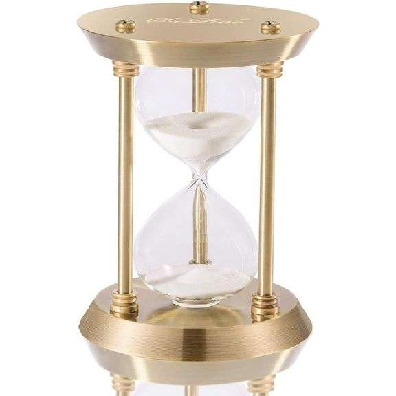 Vintage-style Brass Hourglass Timer