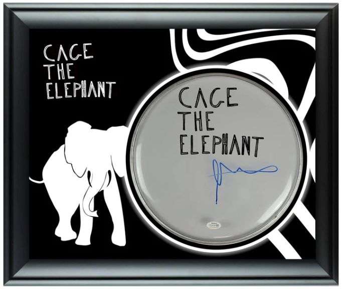 Cage The Elephant Matt Shultz Autographed Custom Framed Drum Head Display ACOA