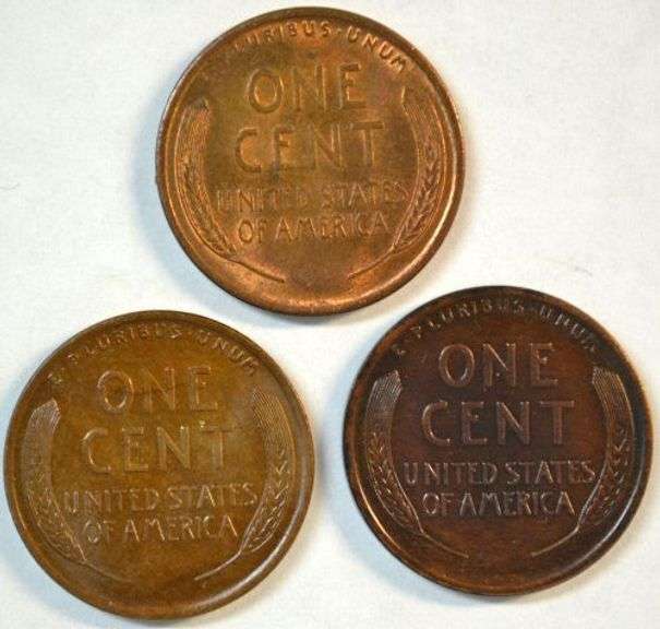 Original Uncirculated 1919, 1920, & 1920-D Lincoln Cents