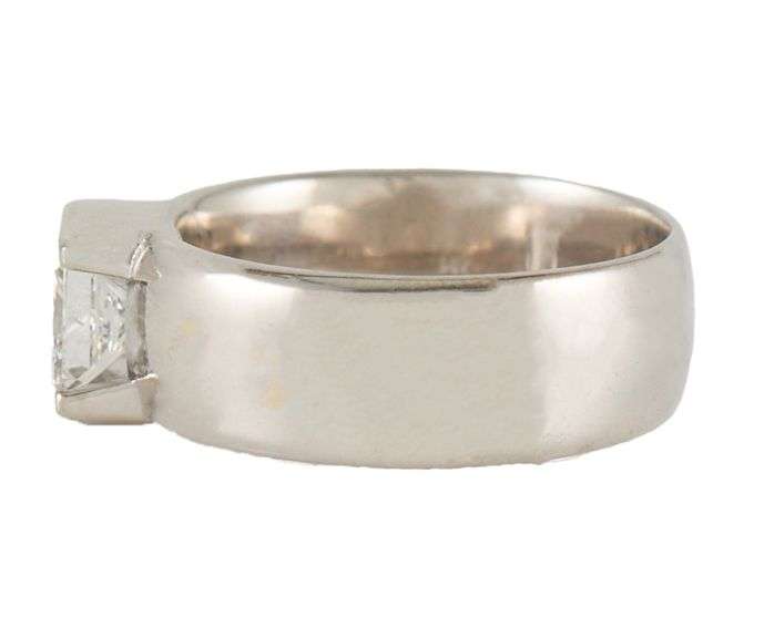 2.25ct Princess Diamond Solitaire Bezel Set Ring in 14K