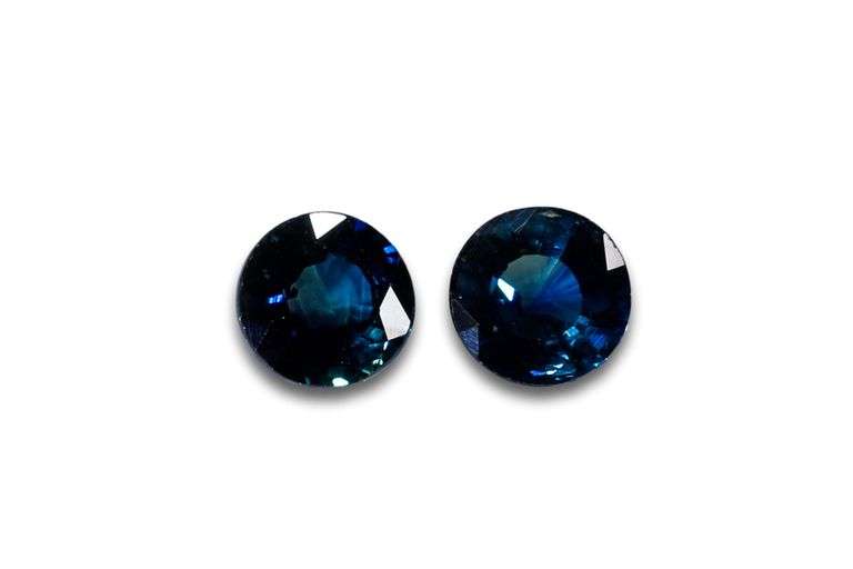 Natural Teal Sapphire Pair