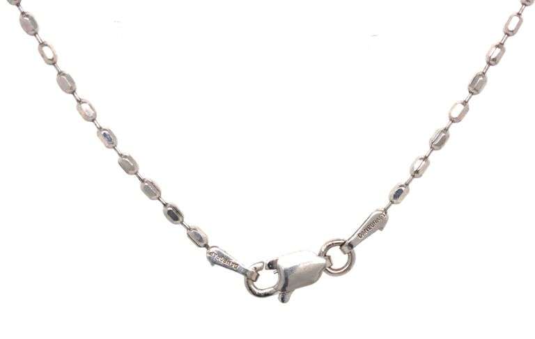 Italian 925 sterling silver beaded chain necklace