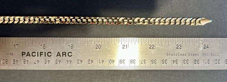 Sharp 14 Kt. 34.9 Gram Gold Plated Cuban Link Chain Necklace
