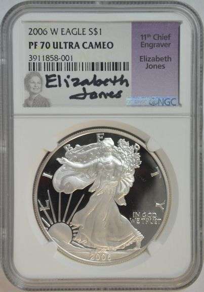 Flawless Signature Series 2006-W $1 Silver Eagle. NGC PF70 UC