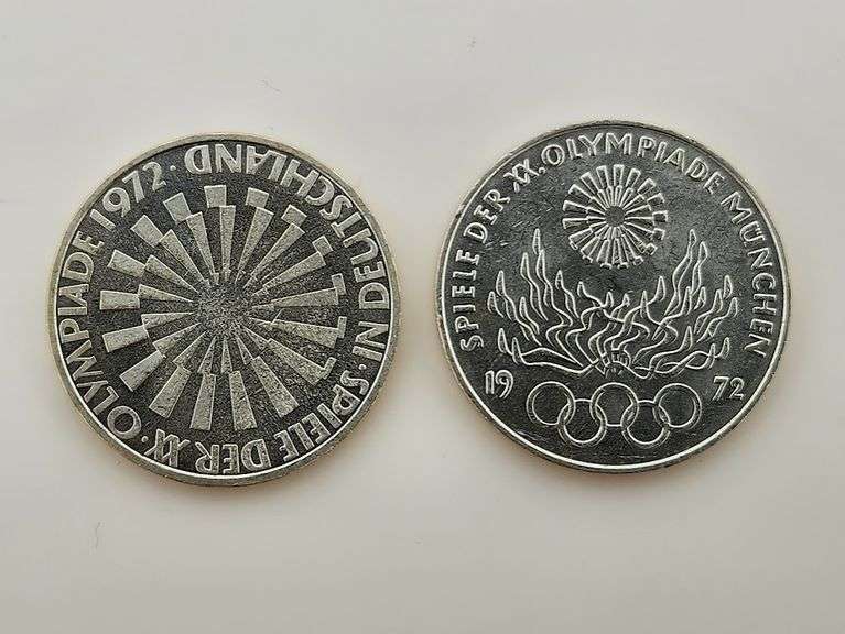 1972-J & 1972-D 10 Mark German Federal Republic, Silver