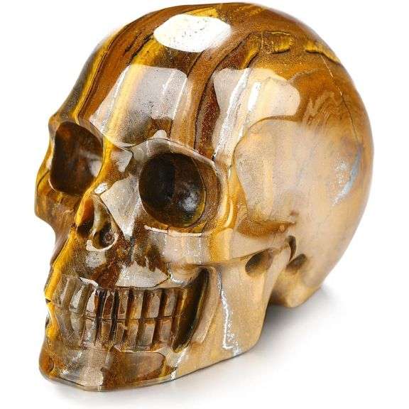 Tiger Iron Eye Crystal Skull