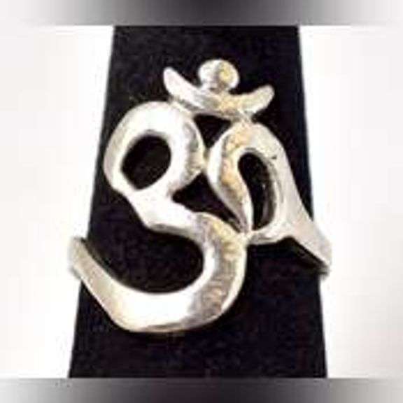 OM Ring in Sterling Silver.