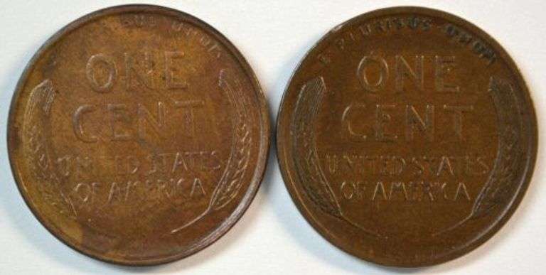 Scarce 1910-S in Reddish-brown Unc & 1911-S in XF Lincoln Cents