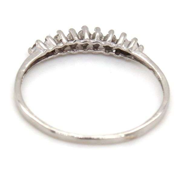 Useful Thin Platinum and Diamond Band