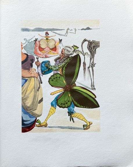 Highly Collectible and Rare Salvador Dali Wood Engraving Circa 1959