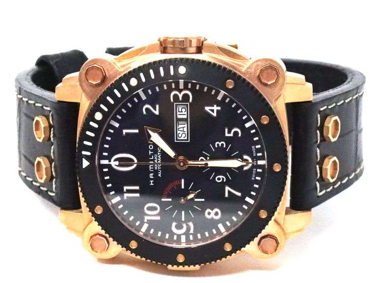 Hamilton Below zero black dial chronograph automatic watch