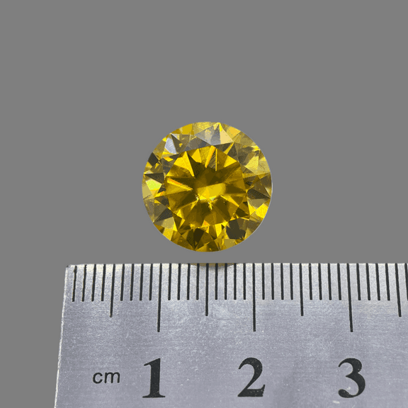 Huge Sparkling 10 Ct VVs1 Lemon Yellow Fire Moissanite Solitaire