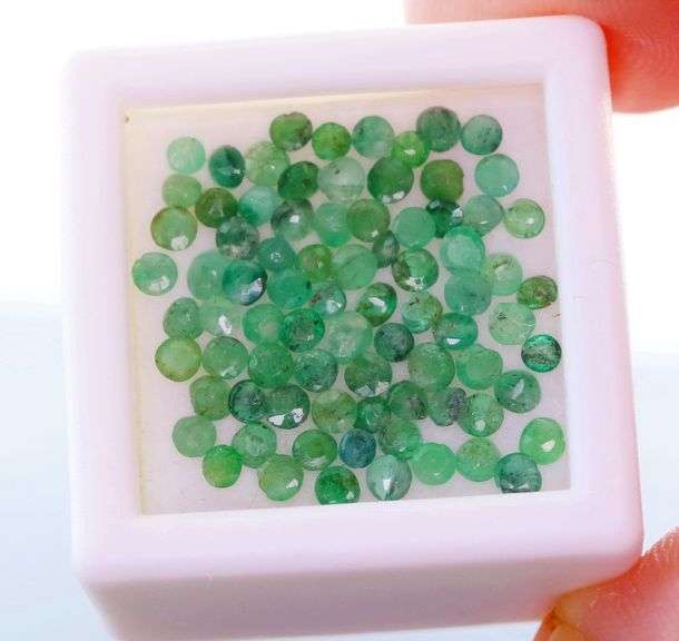 3.35 carats of real round cut Colombian Emeralds!