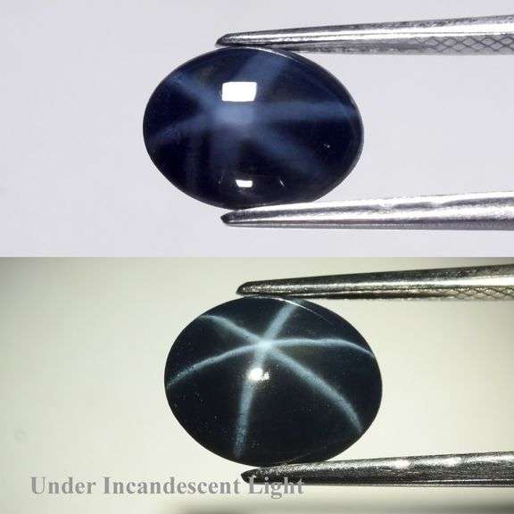 Full cover double pattern! 2.27ct deep blue Star Sapphire